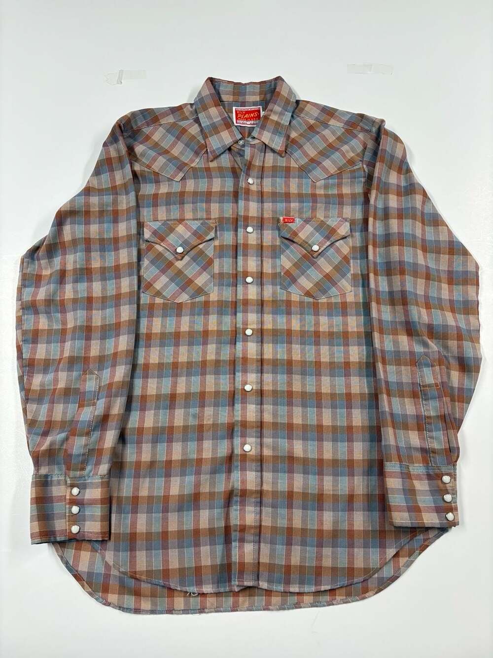 Ely Plains Western Long Sleeve Shirt Size 16-35 Multi-Color Plaid Pearl Snap